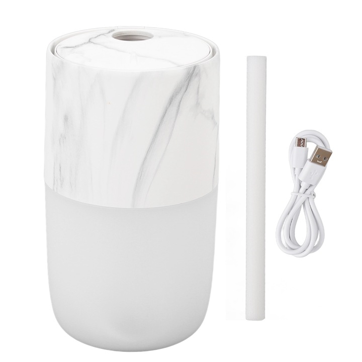 Hordozható párásító, longziming, 300ml, medúza alakú, színes éjszakai fény