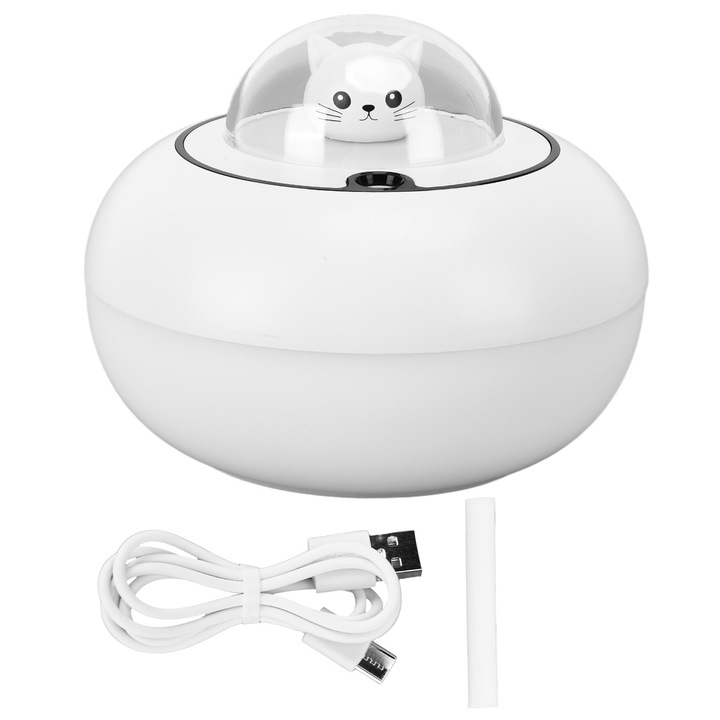 Jormftte aranyos macska párásító, kettős permetezési mód, színes éjszakai fény, 300 ml, 243 g