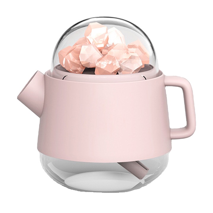 360ml sókő párásítók teáskanna alakú vezeték nélküli illóolaj-diffúzor otthoni kandallóhoz rózsaszín ajándék