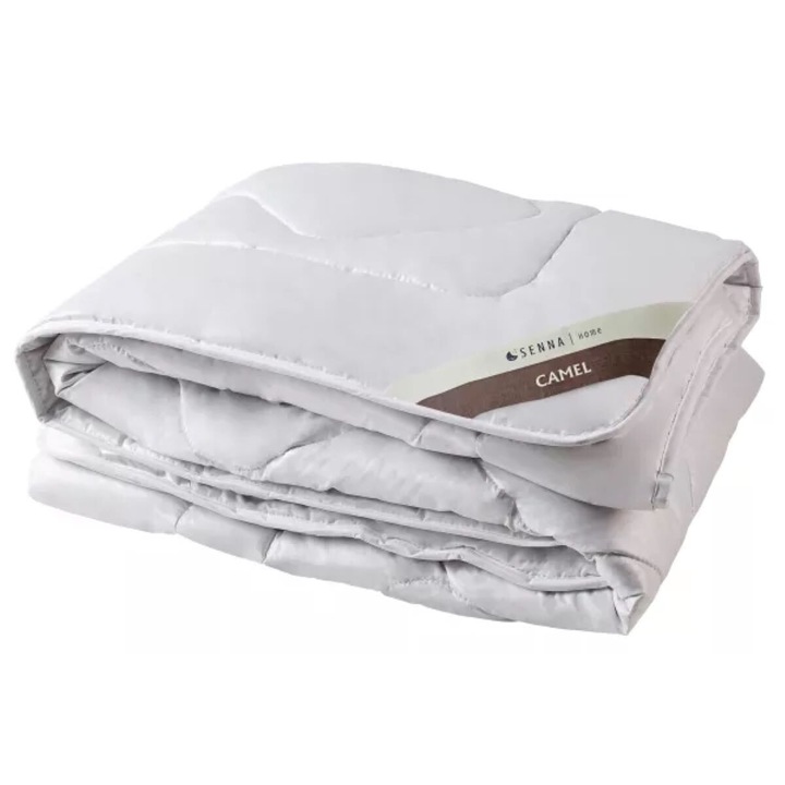 Pilota naturala 135x200cm, Senna Home, lana de camila, alb, 950g