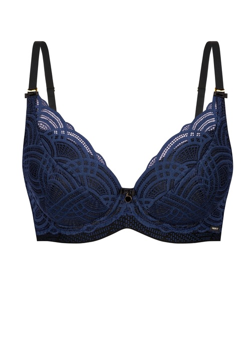 Sutien Push Up, Debora, Poliamida/Poliester/Bumbac, Bleumarin