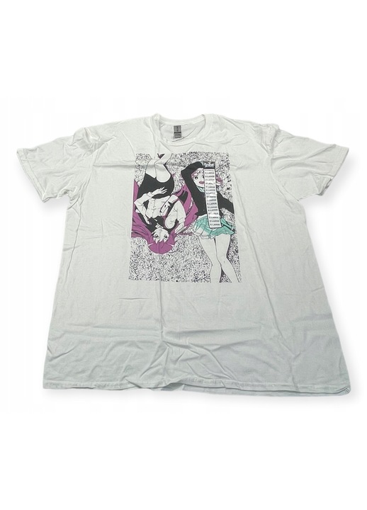 Tricou cu gat rotund SPENCER'S DEVIL, Bumbac, Alb, XL INTL