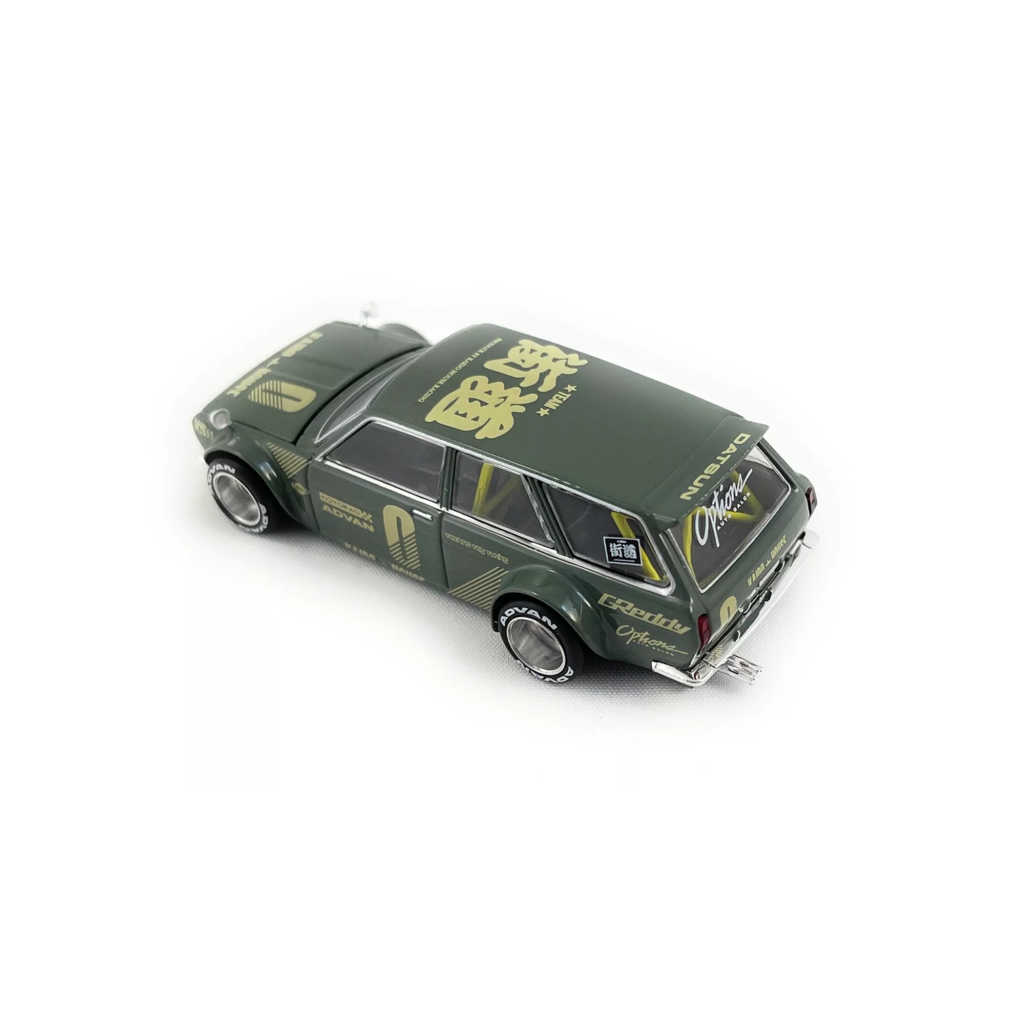 Masinuta de colectie Kaido House x Mini GT, 010 Datsun Wagon, Verde, 1:64 -  eMAG.ro