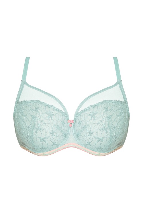 Sutien moale, Leocadia, Poliamida/Poliester/Bumbac, Albastru deschis