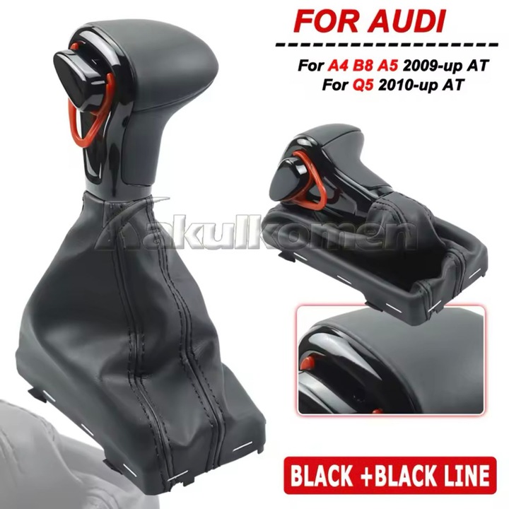 Maf Fej és borítás, automata sebességváltóhoz, kompatibilis Audi A3, A4, A5, A6, Q5, Q7 S-line, fényes fekete