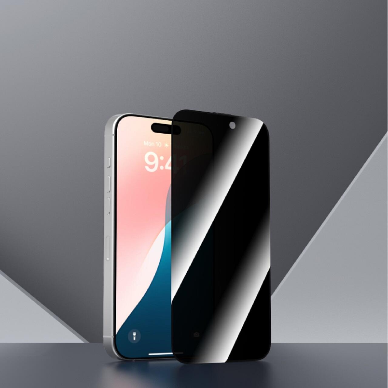 Folie de protectie Devia Sticla Van Series Full Screen Privacy Twice iPhone 16, Negru