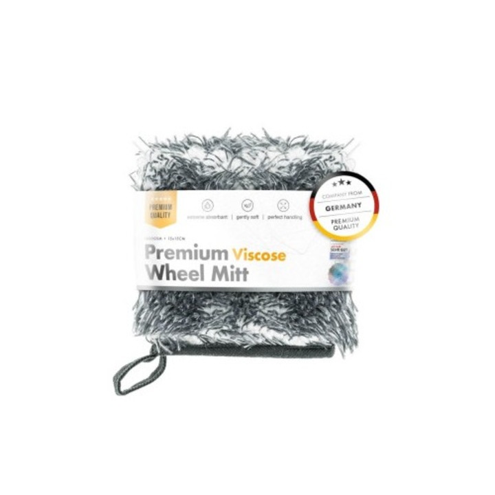 Mikroszálas kerékmosó kesztyű Chemicalworkz Wheel Mitt 1400GSM, 15×15cm szürke