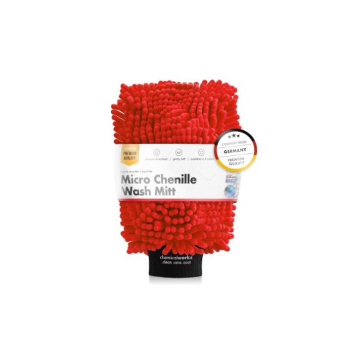 Chemicalworkz Chenille Wash Mitt Red mikroszálas autómosó kesztyű