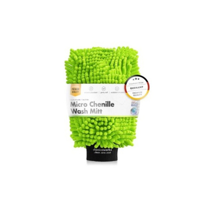 Chemicalworkz Chenille Wash Mitt Green mikroszálas autómosó kesztyű