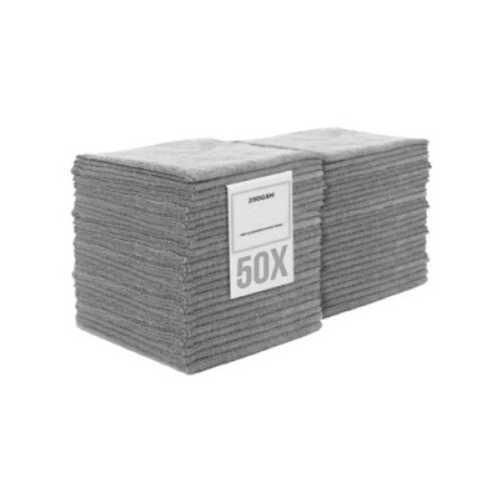 Univerzális mikroszálas kendő, 250 GSM Chemicalworkz Allrounder bevonattörlő 40x40 cm, szürke, 50 db-os készlet
