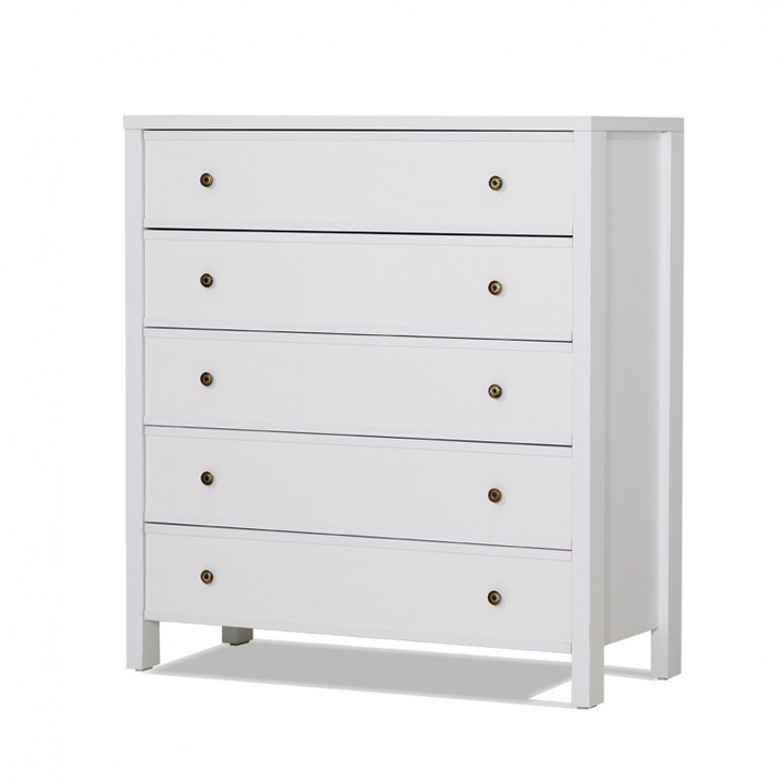 Komód Model Rio, Fehér, 100x47x110 cm