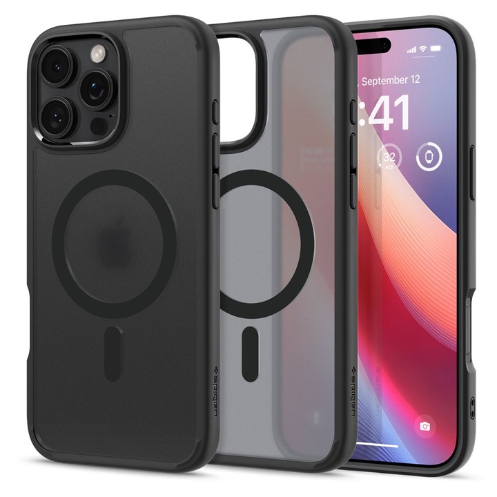 Кейс Spigen Ultra Hybrid за Apple iPhone 16 Pro Max, MagSafe, frost black