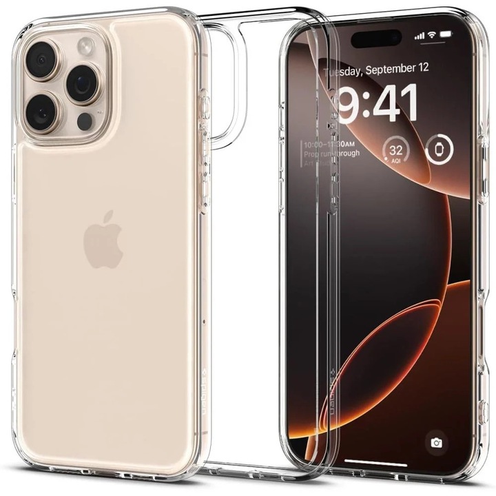 Carcasa Spigen Ultra Hybrid compatibila cu iPhone 16 Pro Max Crystal Clear