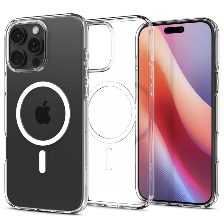 Калъф за iPhone 16 Pro, ru iPhone 16 Pro - Spigen Liquid Crystal, P18, Полиуретан, Прозрачен