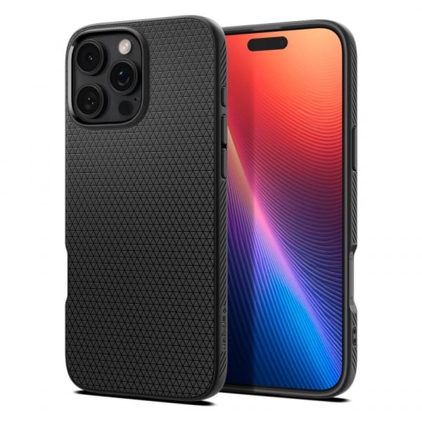 Carcasa Spigen Liquid Air compatibila cu iPhone 16 Pro Matte Black