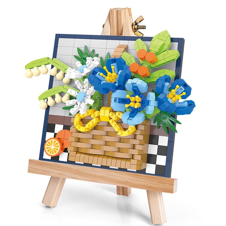 Комплект за сглобяване на цветя, модел строителен блок Слънчоглед, детски конструктор за колекция от растения