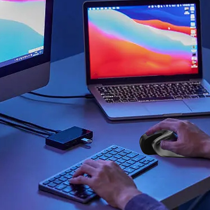 6 gombos vezetékes függőleges egér 800‑1200‑2400‑3200 DPI Ergonomikus USB vezetékes függőleges egér gamer asztalhoz