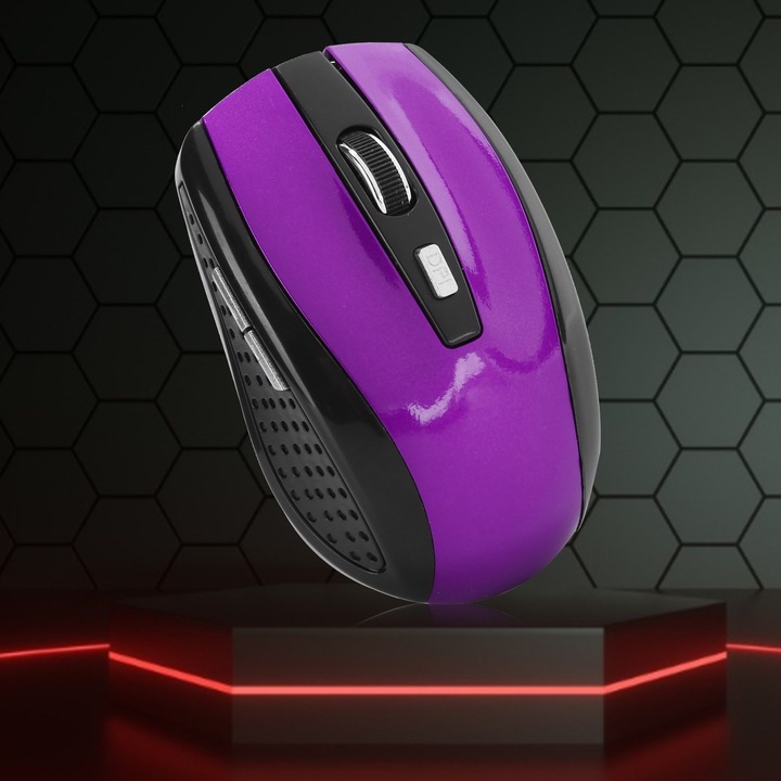 Vezeték nélküli notebook egér optikai játékkiegészítők állítható DPI-vel 250 Hz lila
