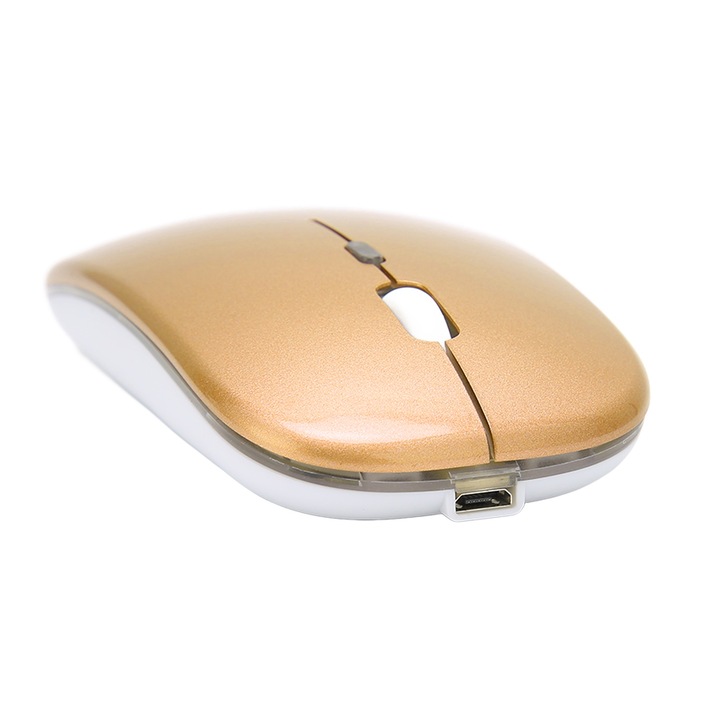 2.4G vezeték nélküli egér, ultravékony, újratölthető, némító, 1600 DPI, színes, háttérvilágítással, gamer egér 2.4G vevővel laptophoz ComputerGold