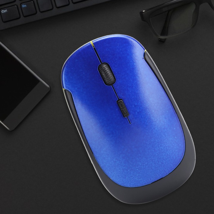 Vezeték nélküli egér, Longziming, 1600 dpi, fehér, 4 gomb