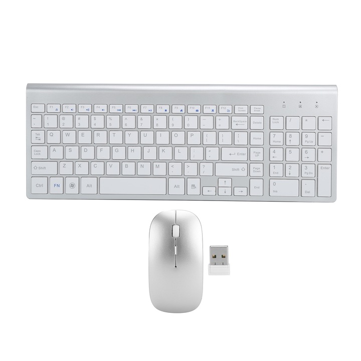 Tastatura wireless mini, Jormftte, iluminare RGB, conectare BT, neagra