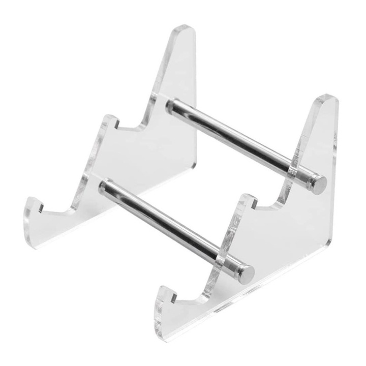 Billentyűzet tárolóállvány, átlátszó akril, levehető, döntött, mechanikus billentyűzet kijelző állvány, otthoni használatra, 2 rétegű