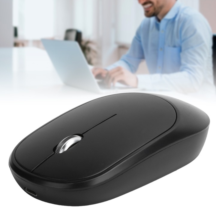 Vezeték nélküli egér, Longziming, gamer, állítható felbontás, fehér