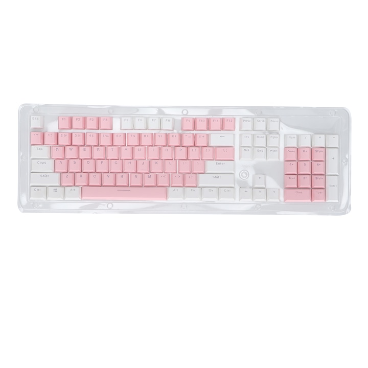 Tastatura Jormftte, 104 taste, iluminare de fundal, rezistenta la apa, pentru jocuri, USB, neagra
