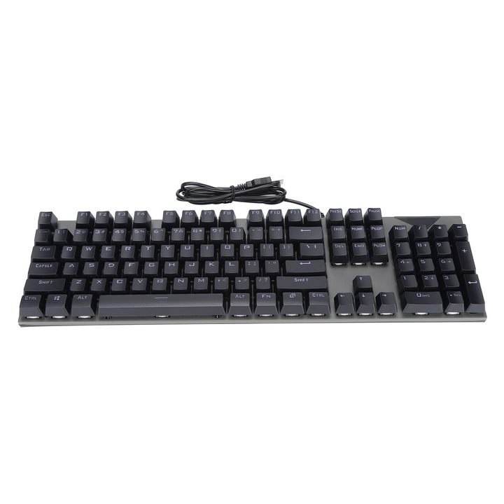 Tastatura si mouse wireless set Jormftte, retro, consum redus, 68 taste, multicolor