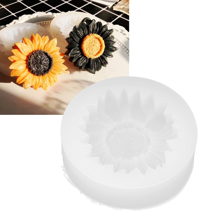 Forma prajituri, AMRINUGL, silicon, alb, 60g, pentru torturi, ciocolata, sapunuri, cuburi de gheata