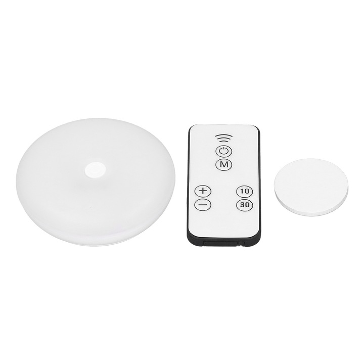 LED fali lámpa, 3W, 18 LED, meleg fény, 5V táp, távirányítóval