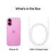 Telefon mobil Apple iPhone 16, 128GB, 5G, Pink