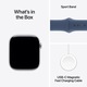 Apple Watch 10 okosóra, GPS, Silver Aluminium keret, 46mm, Denim Sport szíj, M/L