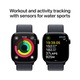 Apple Watch 10 GPS, Carcasa Jet Black Aluminium Case 46mm, Ink Sport Loop