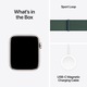 Apple Watch SE (2024) okosóra, GPS, Cellular, Starlight alumínium tok, 40mm, Lake Green Sport szíj