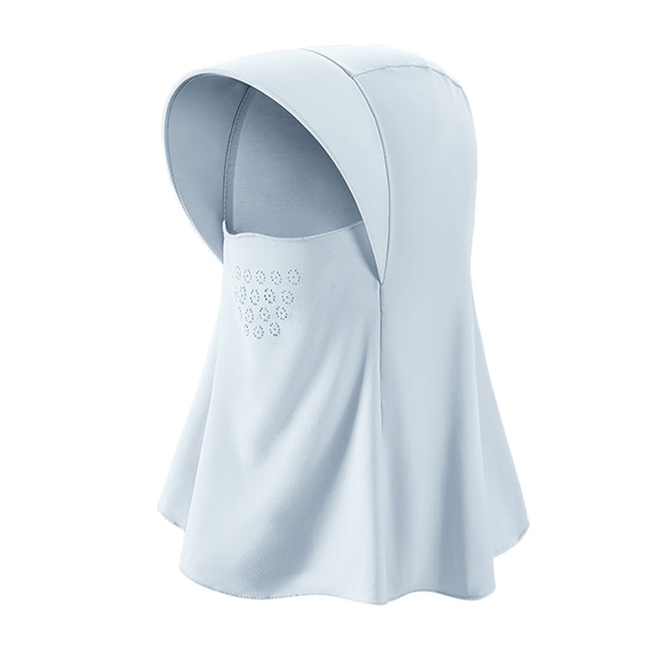 Masca de protectie solara de vara, pentru condus, calarit, protectie gat, umbra, sal, protectie UV, praf, respirabil, gheata, albastru