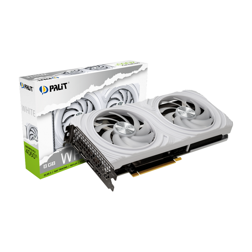 Placa video Palit GeForce RTX 4060 Ti 8GB White DLSS 3, GDDR6