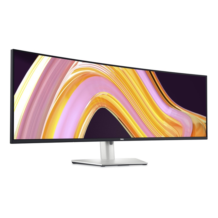 Монитор Dell U4924DW, 49", WLED, IPS, 5120 x 1440, Ethernet (RJ-45), 1 x DisplayPort 1.4, 1 x Audio Out, 4 x USB 3.2 Downstream, 1 x USB 3.2 Type-C Upstream, 2 x HDMI 2.1, 1 x USB 3.2 Type-C с DisplayPort функция, 2 x USB 3.2 Gen 2 Type-C Downstream