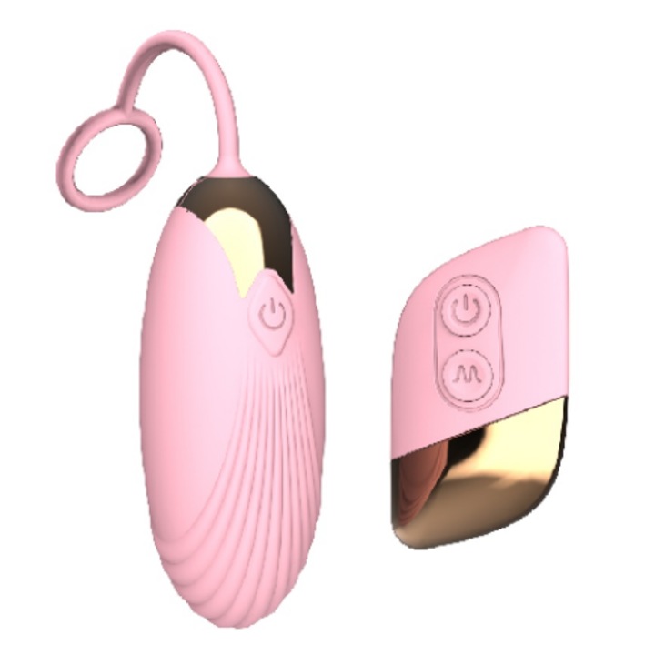 Вибратор, Стимулация на клитор, Форма на куршум, 10 честоти на вибрация, Светлорозов, Преносим, Силикон + ABS