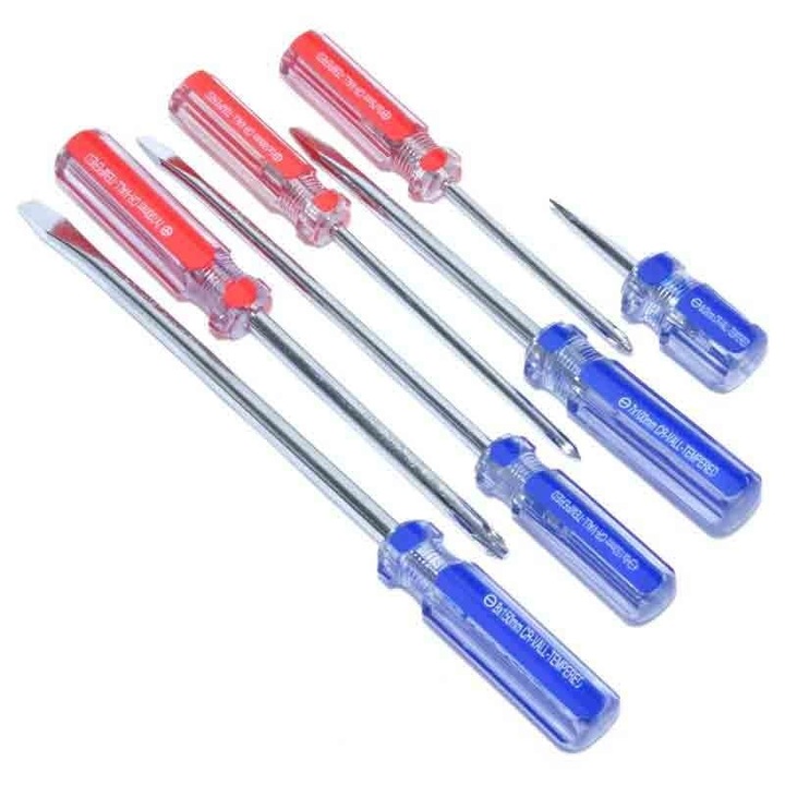 7 db-os egyenes és csillag mágneses csavarhúzó készlet