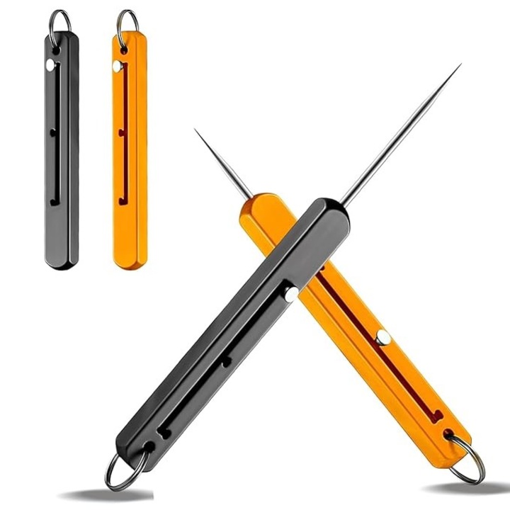 Титаниеви прибиращи се клечки за зъби, Tioialz, черни+златни, 2 бр