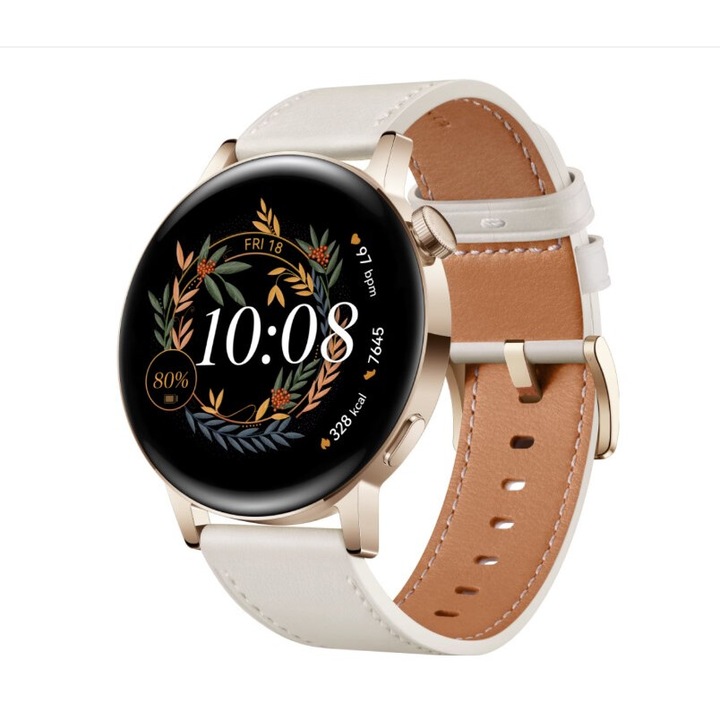 Curea, potrivita pentru Huawei Watch GT2/Gt3 42mm latime 20mm alb elegant