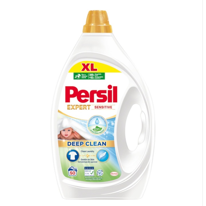 Persil Deep Clean Expert Sensitive folyékony mosószer, 50 mosás, 2, 25 l