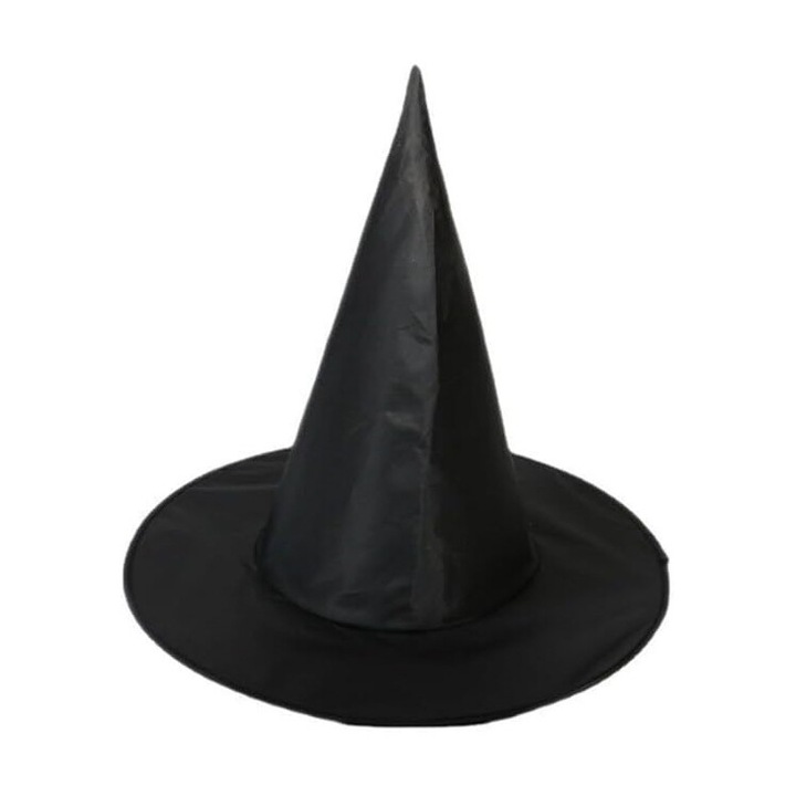 Boszorkány sapka, Univerzális méret, Felnőttek és gyerekek, Fekete