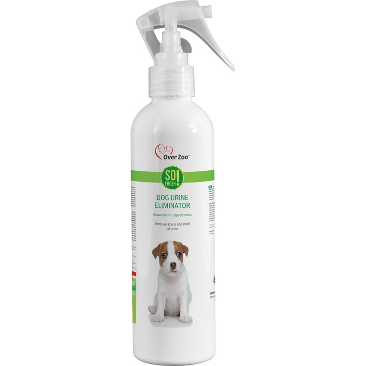 Solutie pentru indepartarea petele si mirosul de urina ale cainelui Over Zoo So Fresh! Dog Urine Eliminator, 250 ml