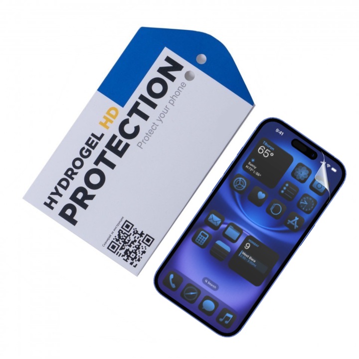Удароустойчив протектор ОфисиТе за Apple iPhone 16 Plus, Hydrogel HD, Удароустойчиво покритие