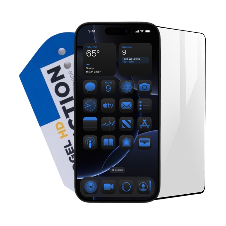 Протектор ОфисиТе за Apple iPhone 16 Pro, стъклен, full, удароустойчив