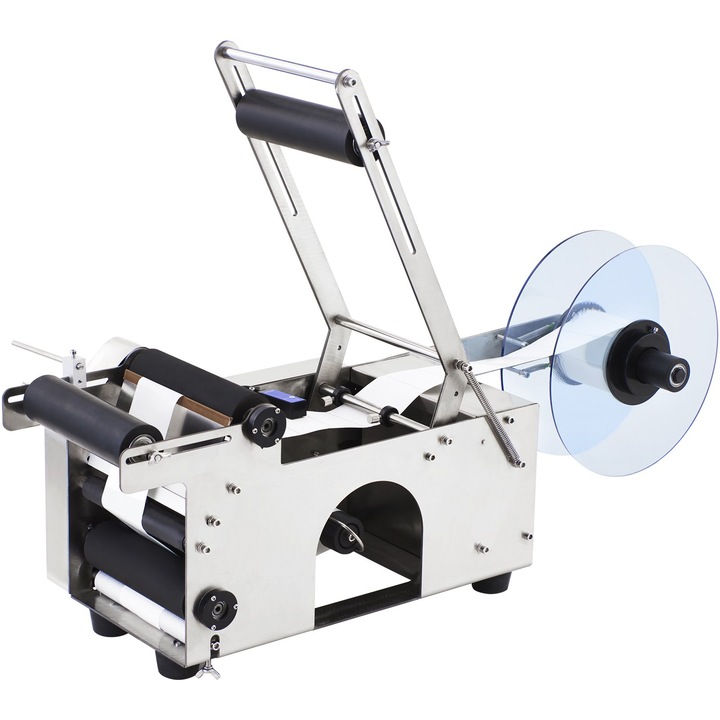 Masina de etichetat sticle Vevor MT 50, Pentru sticle rotunde de la 12 la 90 mm, 50 de etichete pe minut