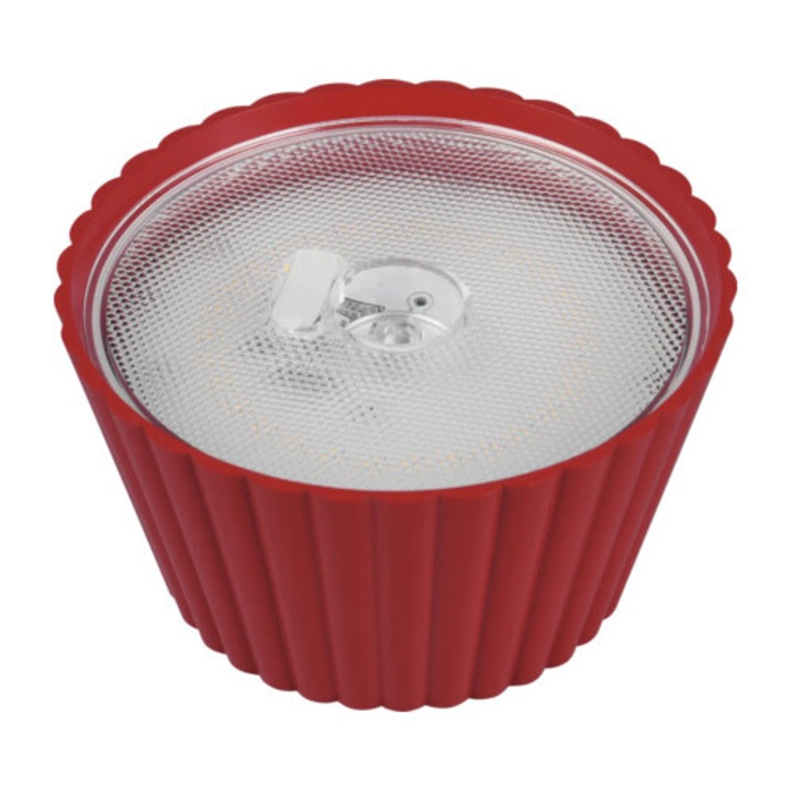 Veioza Cu Led Integrat Suarez 2w 200 Lumeni, Pentru Exterior Ip44, Incarcare Usb, Rosu