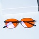 Ochelari de protectie pentru calculator, SHINU SH001C, 99% blocheaza lumina albastra, imbunatateste contrastul vizual, reduce oboseala ochilor, portocaliu